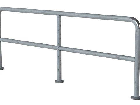 Foot Steps Barricade and Deck 3D Model