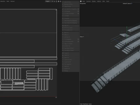 Foot Steps Barricade and Deck 3D Model