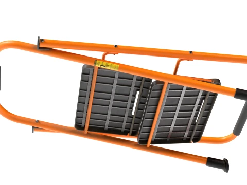 2 Step Metal Ladder Folded 3D Model