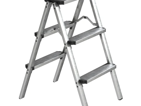 3 Step Metal Ladder 3D Model