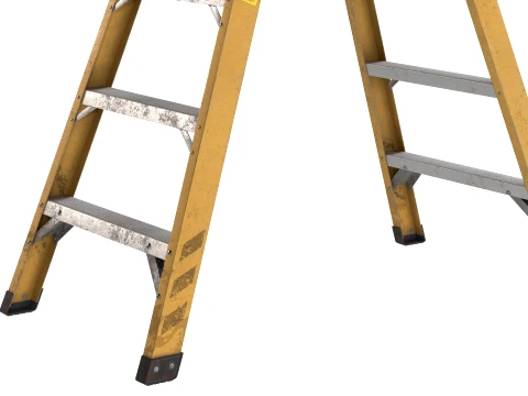 5 Step Metal Ladder 3D Model