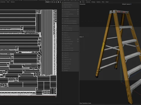 5 Step Metal Ladder 3D Model