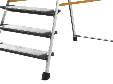 7 Step Metal Ladder 3D Model