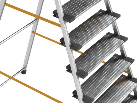 7 Step Metal Ladder 3D Model