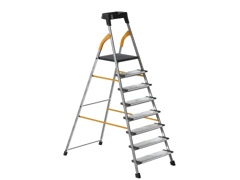 7 Step Metal Ladder 3D Model