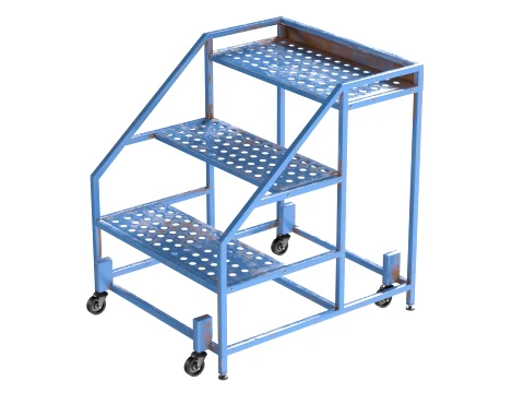 Ladder Wheeled Painted 3D Model