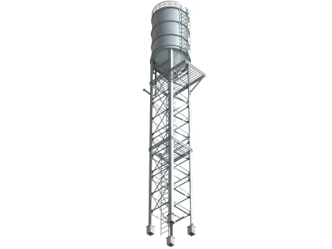 Container Silo Tank 3D Model
