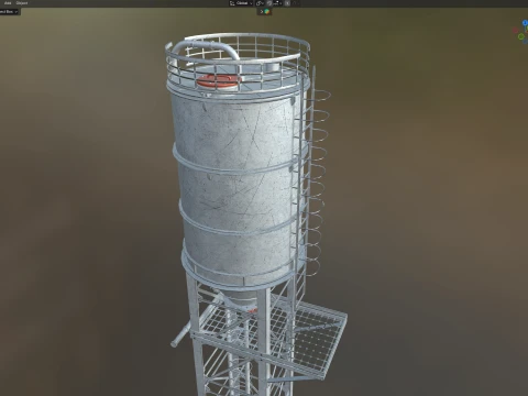 Container Silo Tank 3D Model