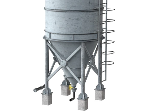Container Silo Tank 2 3D Model