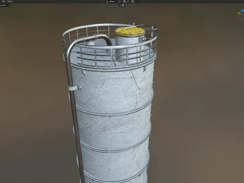 Container Silo Tank 2 3D Model