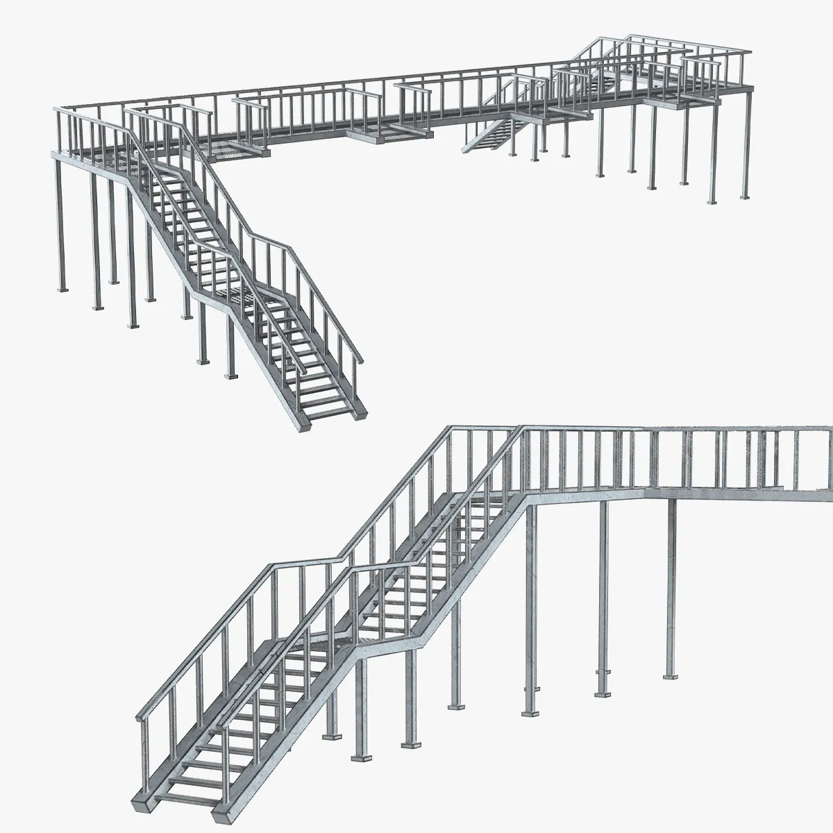 Platform Deck 3D Model .c4d .max .obj .3ds .fbx .stl .blend 