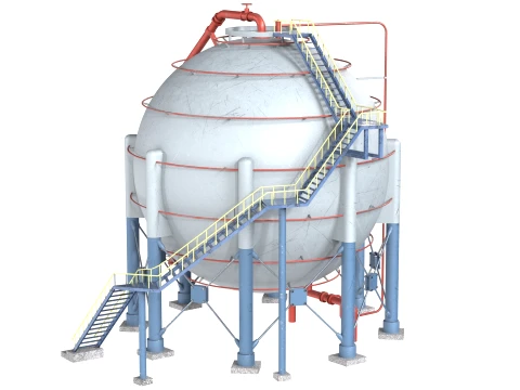Storage Container Sphere 3D Model