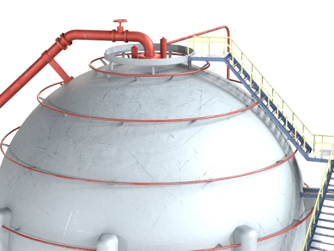 Storage Container Sphere 3D Model