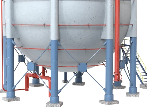 Storage Container Sphere 3D Model