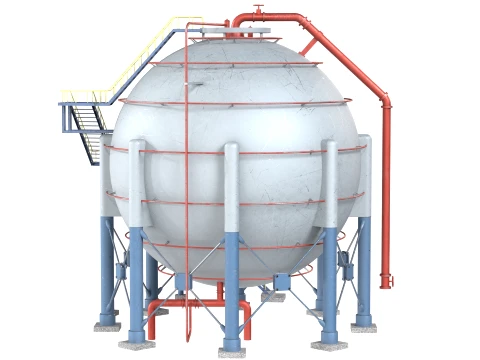 Storage Container Sphere 3D Model