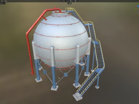 Storage Container Sphere 3D Model