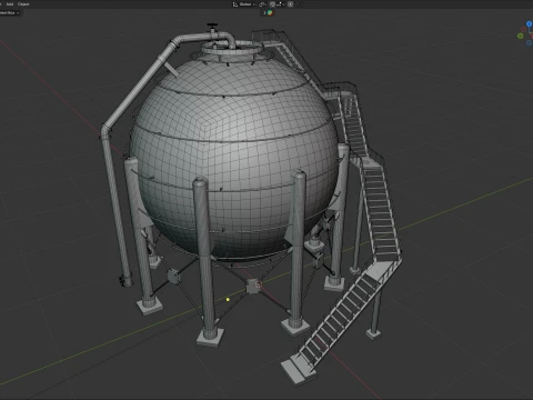 Storage Container Sphere 3D Model