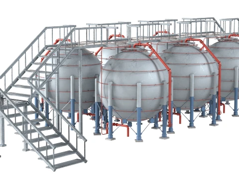 Storage Container Sphere Deck 3D Model
