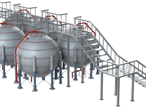 Storage Container Sphere Deck 3D Model