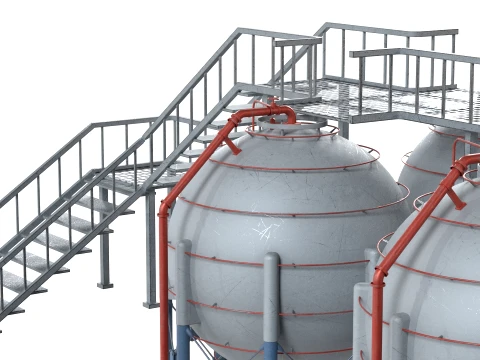 Storage Container Sphere Deck 3D Model