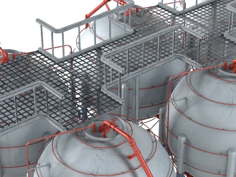 Storage Container Sphere Deck 3D Model