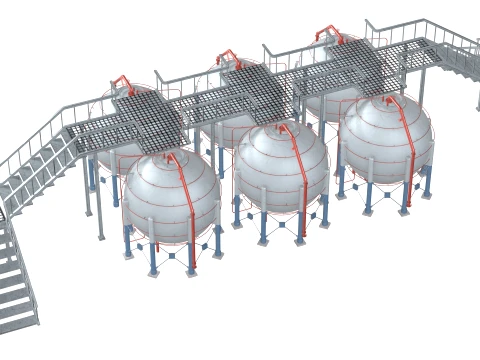 Storage Container Sphere Deck 3D Model