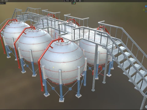 Storage Container Sphere Deck 3D Model
