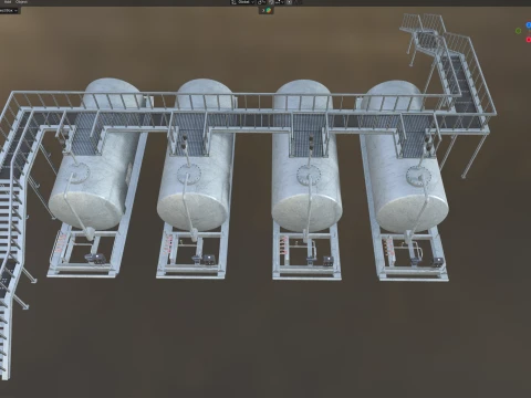 Storage Tank Deck 3D Model