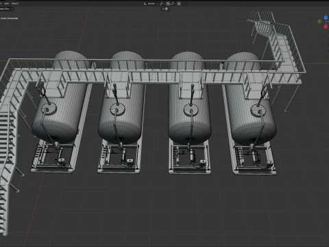 Storage Tank Deck 3D Model