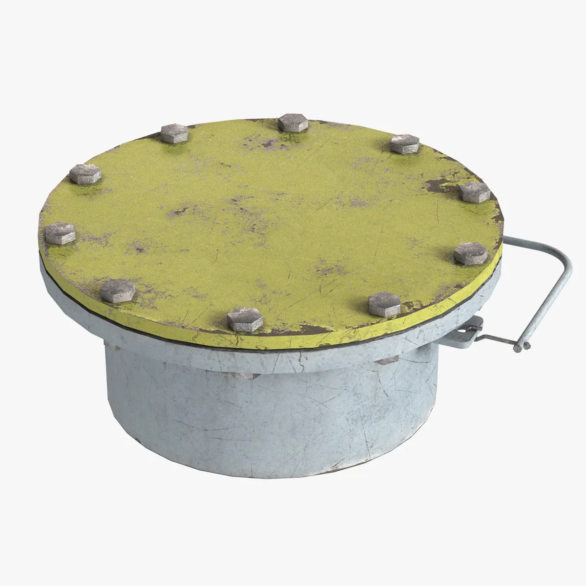 Storage Tank Lid 2 3D Model .c4d .max .obj .3ds .fbx .stl .blend 