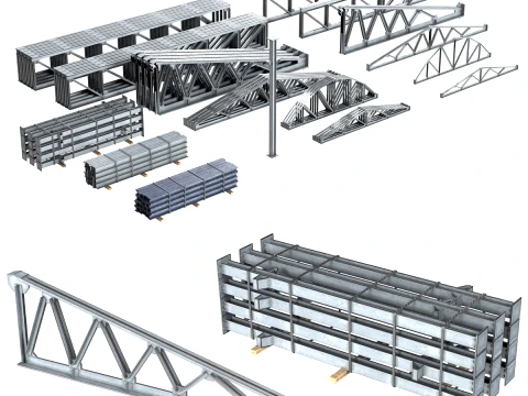 Industrial Truss Collection 3D Model