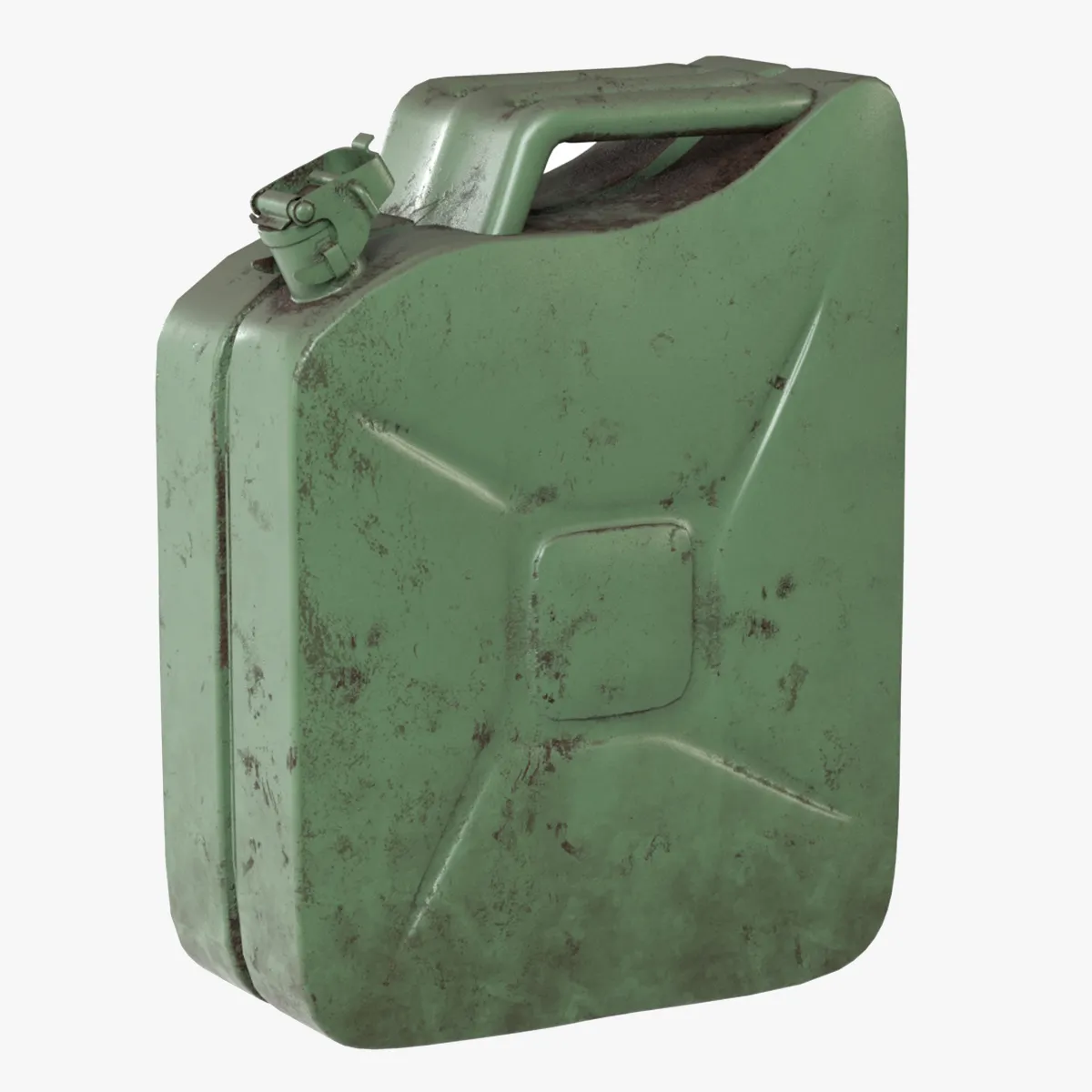 Jerry Can Green 3D Model .c4d .max .obj .3ds .fbx .stl .blend 