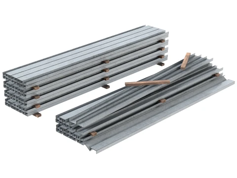 Metal Bar Pile 3D Model