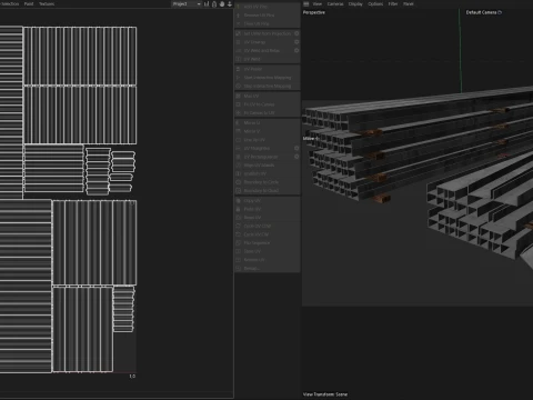 Metal Bar Pile 3D Model