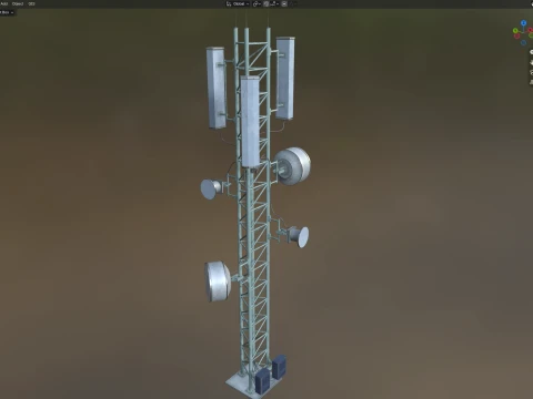 Network Tower 3D Model