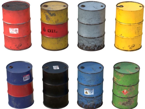 Oil Drum Collection Modèle 3D