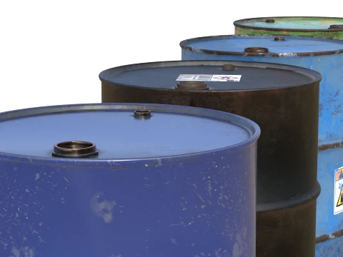 Oil Drum Collection 3D Model