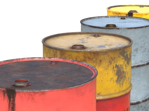 Oil Drum Collection 3D Model