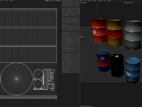 Oil Drum Collection 3D Model