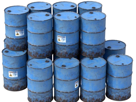 Oil Drum Stack Modelo 3D