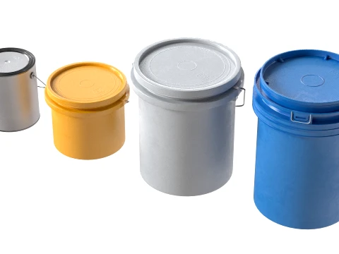 Plain Paint Bucket 3D Model
