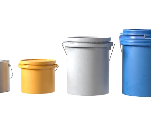 Plain Paint Bucket 3D Model
