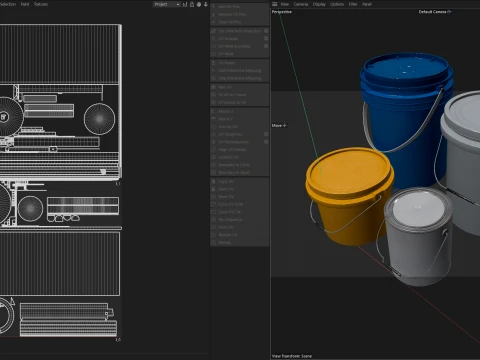 Plain Paint Bucket 3D Model