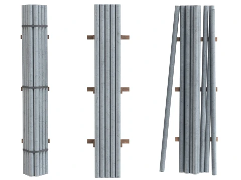Pipe Piles 3D Model