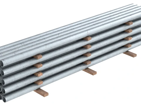 Pipe Piles 3D Model