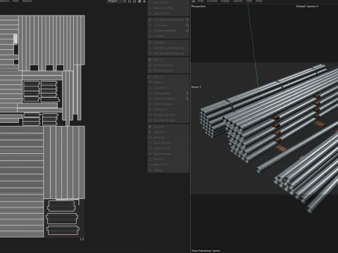 Pipe Piles 3D Model