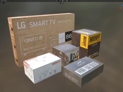 Product boxes 3D Model