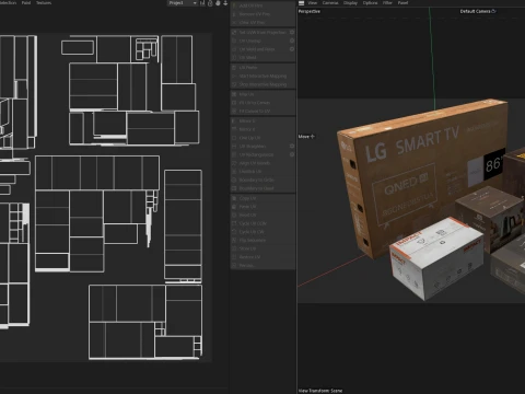 Product boxes 3D Model