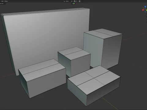 Product boxes 3D Model