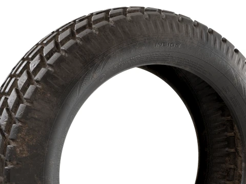 Dirty Tyre 3D Model